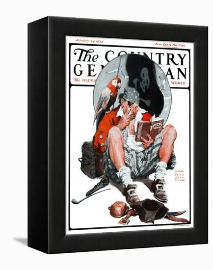 "Pirate's Love Story," Country Gentleman Cover, January 24, 1925-William Meade Prince-Framed Premier Image Canvas