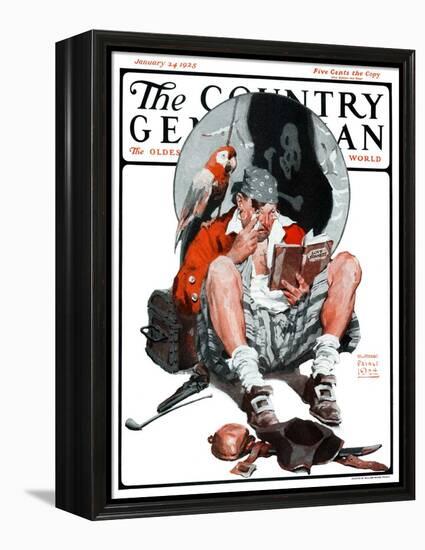 "Pirate's Love Story," Country Gentleman Cover, January 24, 1925-William Meade Prince-Framed Premier Image Canvas