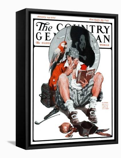 "Pirate's Love Story," Country Gentleman Cover, January 24, 1925-William Meade Prince-Framed Premier Image Canvas