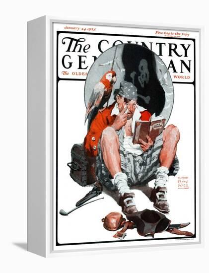 "Pirate's Love Story," Country Gentleman Cover, January 24, 1925-William Meade Prince-Framed Premier Image Canvas