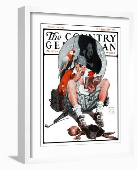 "Pirate's Love Story," Country Gentleman Cover, January 24, 1925-William Meade Prince-Framed Giclee Print