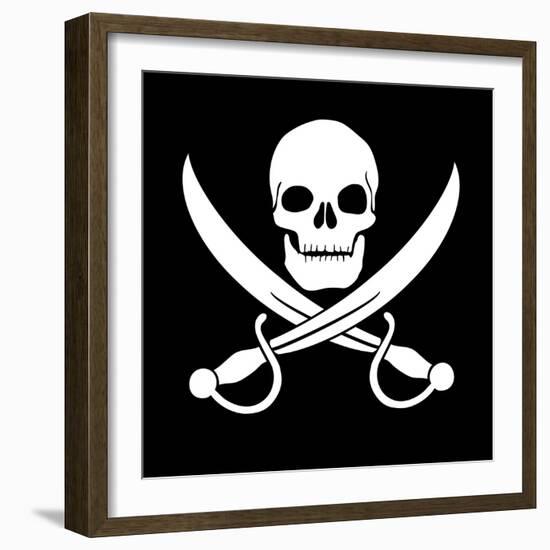 Pirate Skull-oculo-Framed Art Print