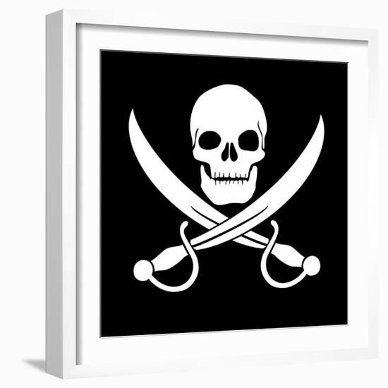 Pirate Skull-oculo-Framed Art Print