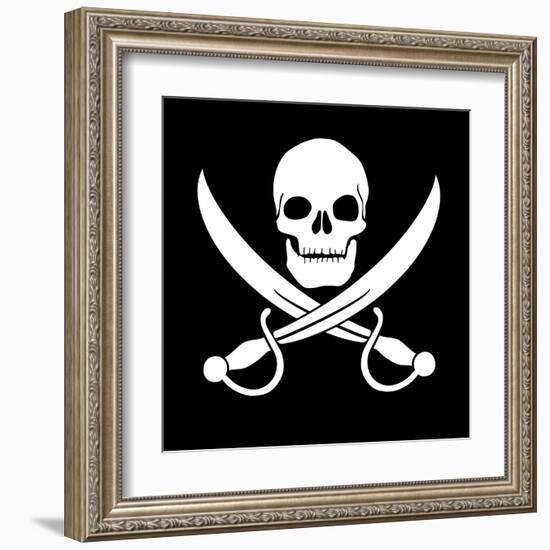 Pirate Skull-oculo-Framed Art Print