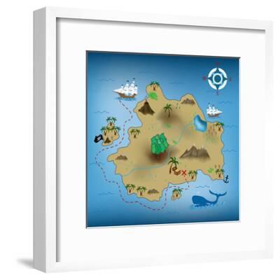 'Pirate Treasure Map' Art Print - miskokordic | Art.com