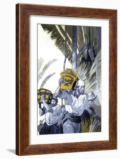 Pirate Treasure-Newell Convers Wyeth-Framed Art Print