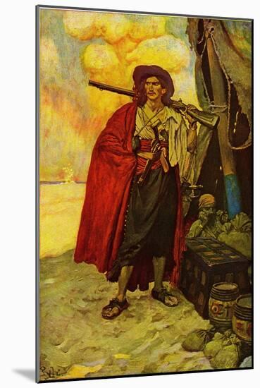 Pirate-Howard Pyle-Mounted Giclee Print