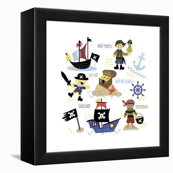 Pirates and Ships-Erin Clark-Framed Premier Image Canvas