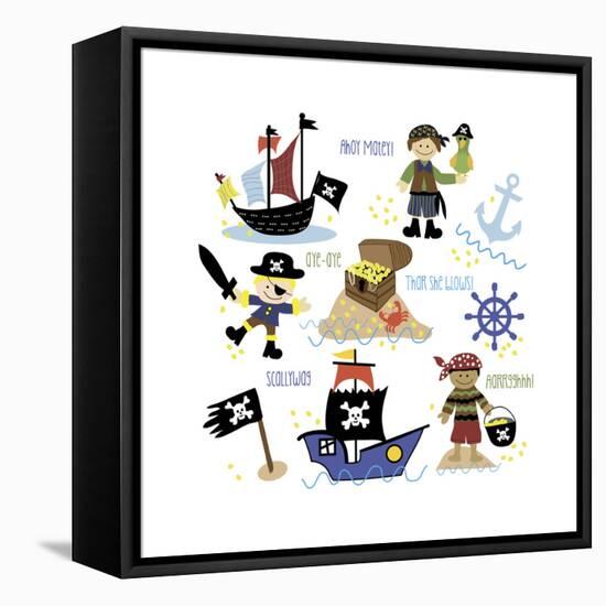 Pirates and Ships-Erin Clark-Framed Premier Image Canvas