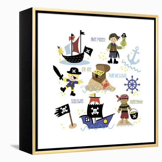 Pirates and Ships-Erin Clark-Framed Premier Image Canvas