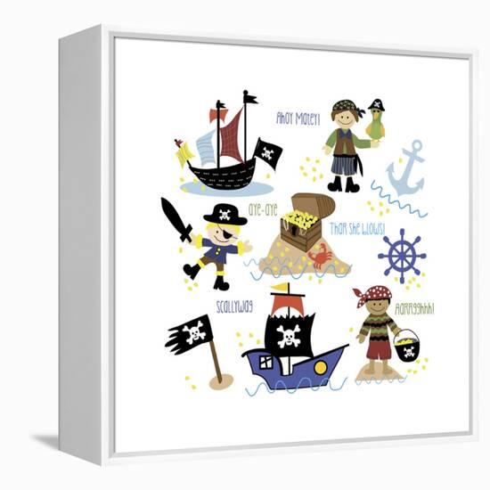 Pirates and Ships-Erin Clark-Framed Premier Image Canvas