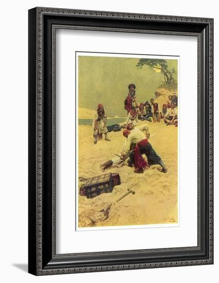 Pirates Disputing Who Shall be Captain-Howard Pyle-Framed Photographic Print