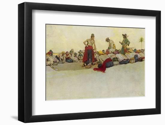 Pirates Dividing the Treasure-Howard Pyle-Framed Photographic Print