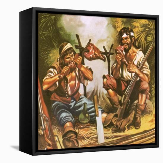 Pirates Eating Meat-Ron Embleton-Framed Premier Image Canvas