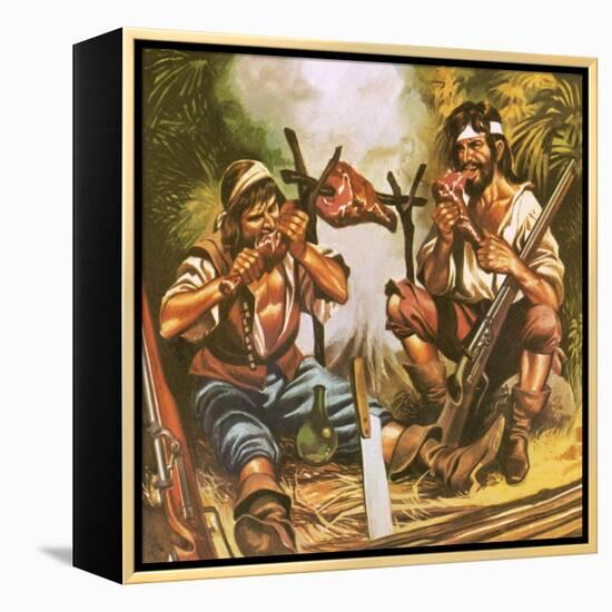 Pirates Eating Meat-Ron Embleton-Framed Premier Image Canvas