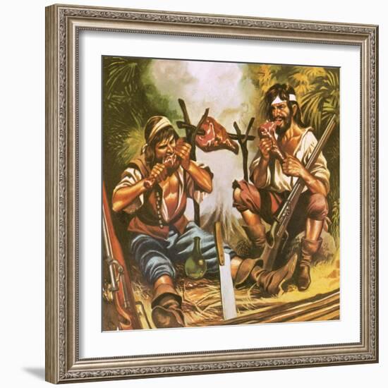 Pirates Eating Meat-Ron Embleton-Framed Giclee Print