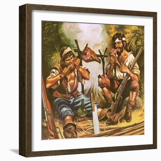 Pirates Eating Meat-Ron Embleton-Framed Giclee Print