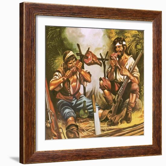 Pirates Eating Meat-Ron Embleton-Framed Giclee Print