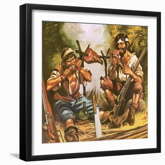 Pirates Eating Meat-Ron Embleton-Framed Giclee Print