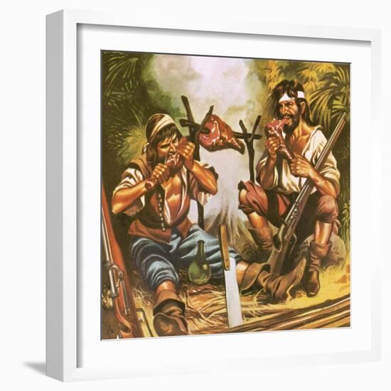 Pirates Eating Meat-Ron Embleton-Framed Giclee Print