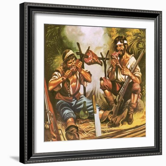 Pirates Eating Meat-Ron Embleton-Framed Giclee Print