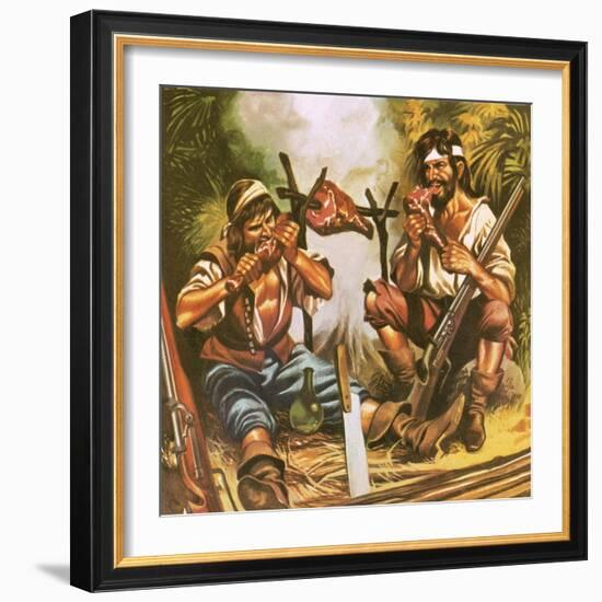 Pirates Eating Meat-Ron Embleton-Framed Giclee Print