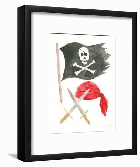 Pirates II on White-Jenaya Jackson-Framed Art Print