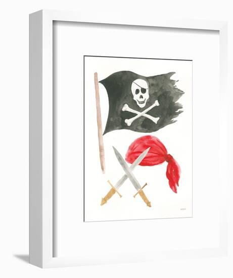 Pirates II on White-Jenaya Jackson-Framed Art Print