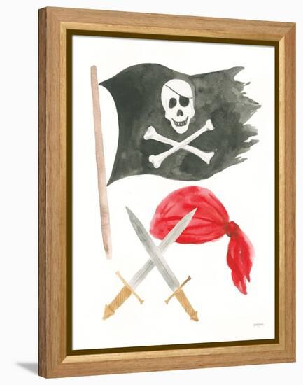 Pirates II on White-Jenaya Jackson-Framed Stretched Canvas