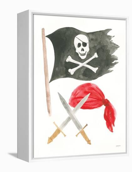 Pirates II on White-Jenaya Jackson-Framed Stretched Canvas