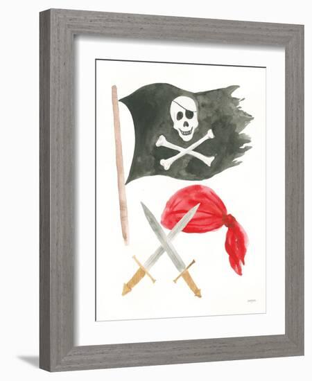 Pirates II on White-Jenaya Jackson-Framed Art Print