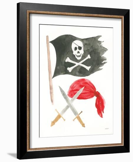 Pirates II on White-Jenaya Jackson-Framed Art Print