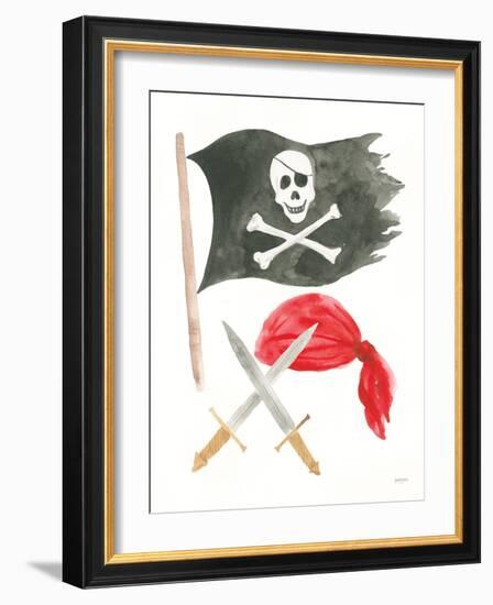 Pirates II on White-Jenaya Jackson-Framed Art Print