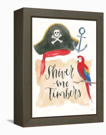 Pirates IV on White-Jenaya Jackson-Framed Stretched Canvas