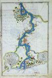 Ms W.658 Fol.304V Map of the Nile from the Kitab-I Bahriye-Piri Reis-Giclee Print