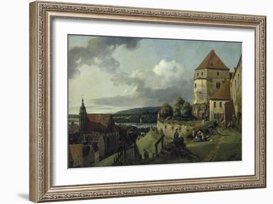 Pirna Seen from Sonnenstein Castle, Between 1753-55-Canaletto-Framed Giclee Print