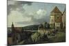 Pirna Seen from Sonnenstein Castle, Between 1753-55-Canaletto-Mounted Giclee Print