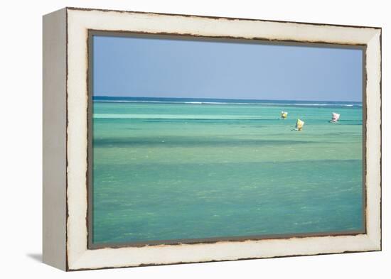 Pirogue, a Traditional Madagascar Sailing Boat, Ifaty Beach, Madagascar, Africa-Matthew Williams-Ellis-Framed Premier Image Canvas