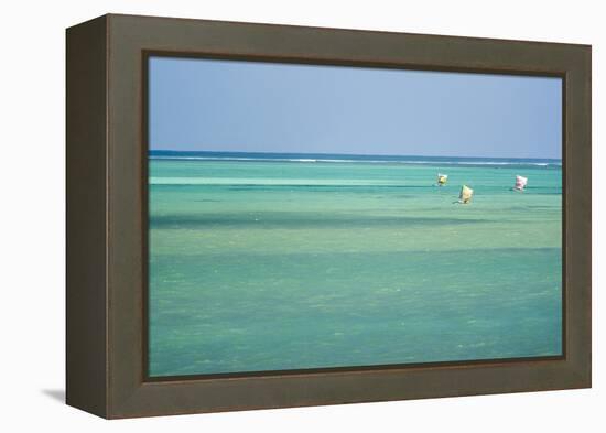 Pirogue, a Traditional Madagascar Sailing Boat, Ifaty Beach, Madagascar, Africa-Matthew Williams-Ellis-Framed Premier Image Canvas