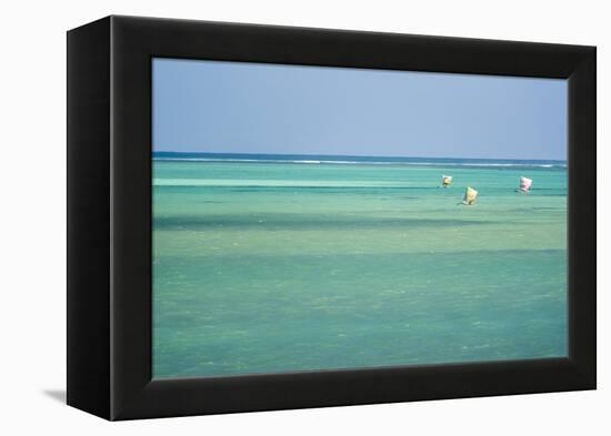 Pirogue, a Traditional Madagascar Sailing Boat, Ifaty Beach, Madagascar, Africa-Matthew Williams-Ellis-Framed Premier Image Canvas