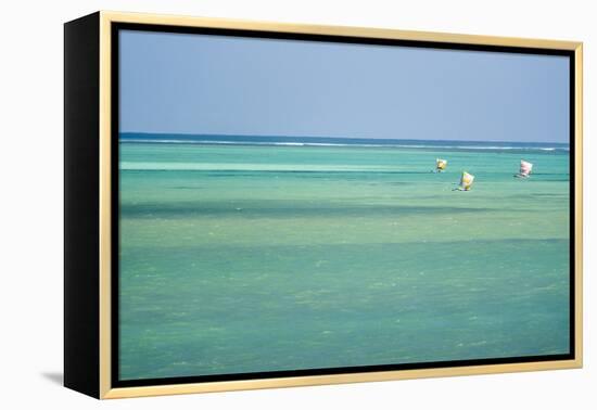 Pirogue, a Traditional Madagascar Sailing Boat, Ifaty Beach, Madagascar, Africa-Matthew Williams-Ellis-Framed Premier Image Canvas