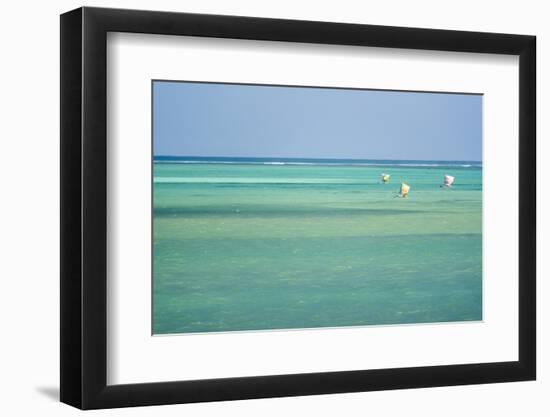 Pirogue, a Traditional Madagascar Sailing Boat, Ifaty Beach, Madagascar, Africa-Matthew Williams-Ellis-Framed Photographic Print