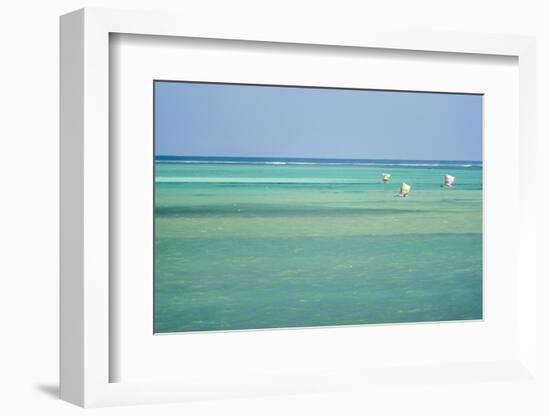 Pirogue, a Traditional Madagascar Sailing Boat, Ifaty Beach, Madagascar, Africa-Matthew Williams-Ellis-Framed Photographic Print