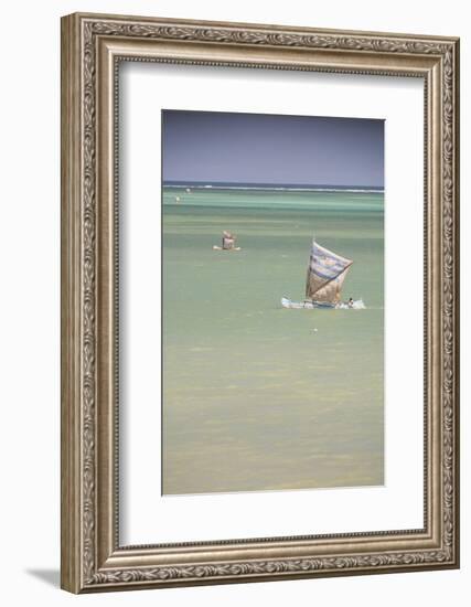 Pirogue, a Traditional Madagascar Sailing Boat, Ifaty Beach, Madagascar, Africa-Matthew Williams-Ellis-Framed Photographic Print