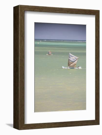 Pirogue, a Traditional Madagascar Sailing Boat, Ifaty Beach, Madagascar, Africa-Matthew Williams-Ellis-Framed Photographic Print