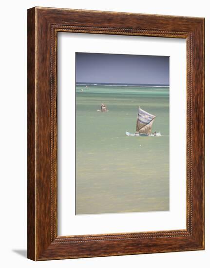 Pirogue, a Traditional Madagascar Sailing Boat, Ifaty Beach, Madagascar, Africa-Matthew Williams-Ellis-Framed Photographic Print