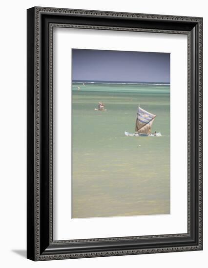 Pirogue, a Traditional Madagascar Sailing Boat, Ifaty Beach, Madagascar, Africa-Matthew Williams-Ellis-Framed Photographic Print