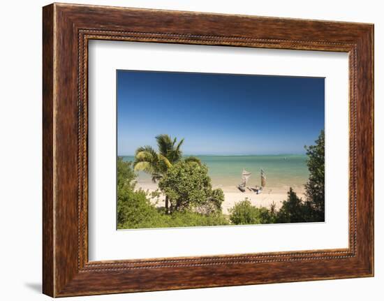 Pirogue, a Traditional Madagascar Sailing Boat, Ifaty Beach, Madagascar, Africa-Matthew Williams-Ellis-Framed Photographic Print