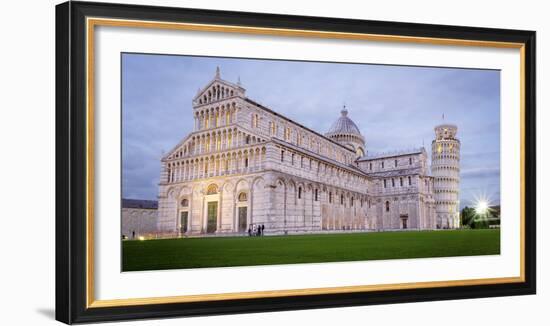 Pisa, Campo Dei Miracoli, Tuscany. Cathedral and Leaning Tower at Dusk, Long Exposure-Francesco Riccardo Iacomino-Framed Photographic Print