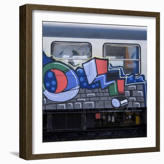 Pisa, Sign Language. Grafitti-Mike Burton-Framed Photographic Print